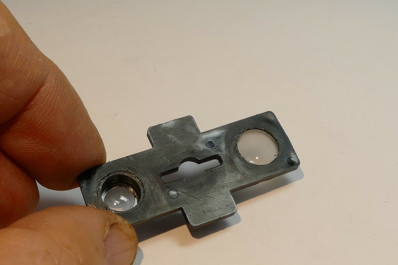 Lens filter dome clear and white