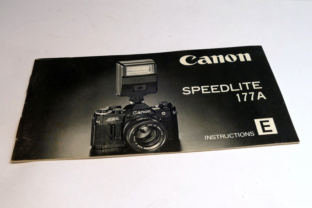 Canon Speedlight 177A flash Instructions manual Guide English E