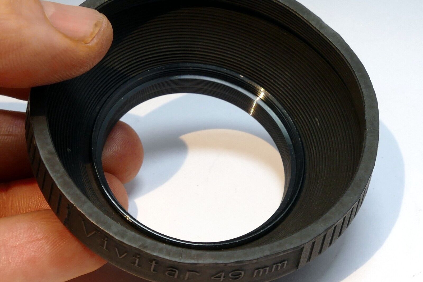 Vivitar 49mm  Rubber Lens Hood Shade  double threaded for 50mm f1.7 f2