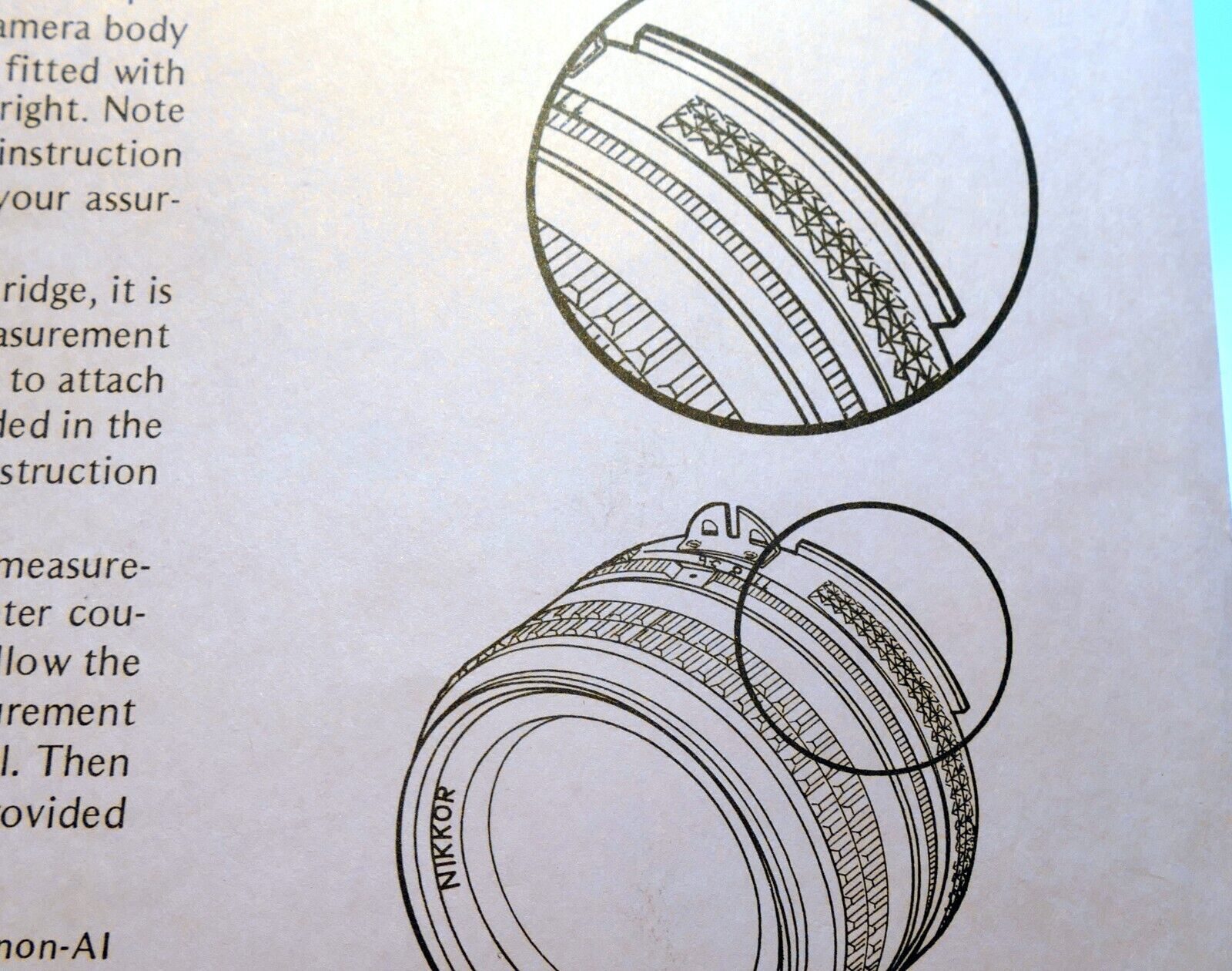 Nikon FE Automatic Indexing Operation lock Ai mount lens card brochure