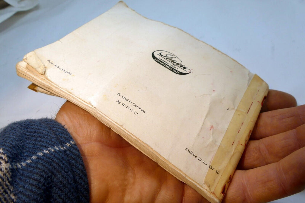 Exakta VX IIA Camera Guide Booklet/Manual Ihagee English EN