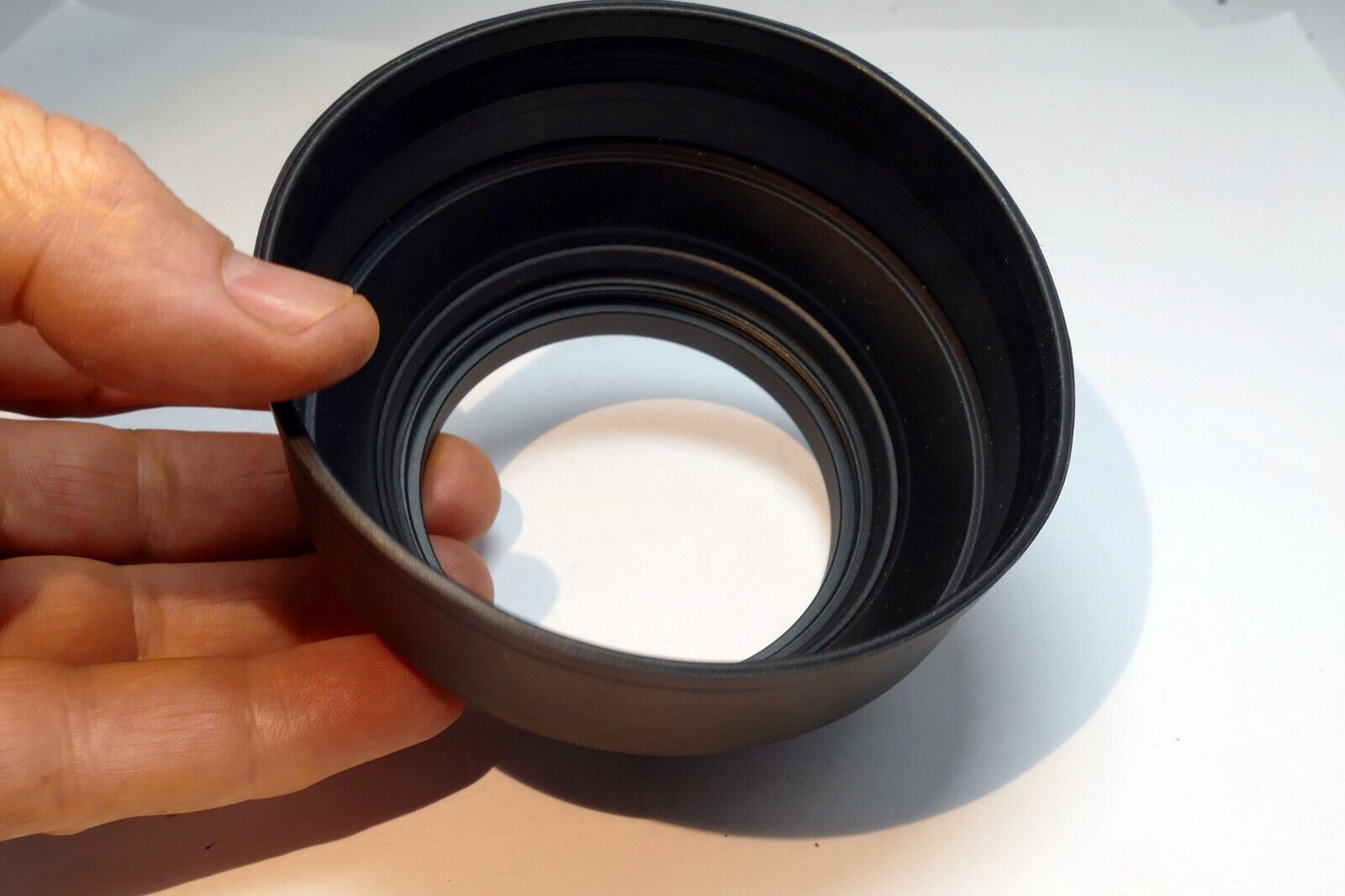 67mm Rubber Lens Hood Shade double threaded 3-way wide angle & telephoto