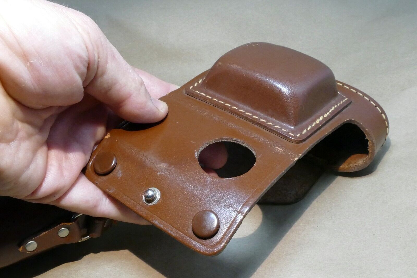 vintage camera case small Kodak Ansco Agfa rangefinder