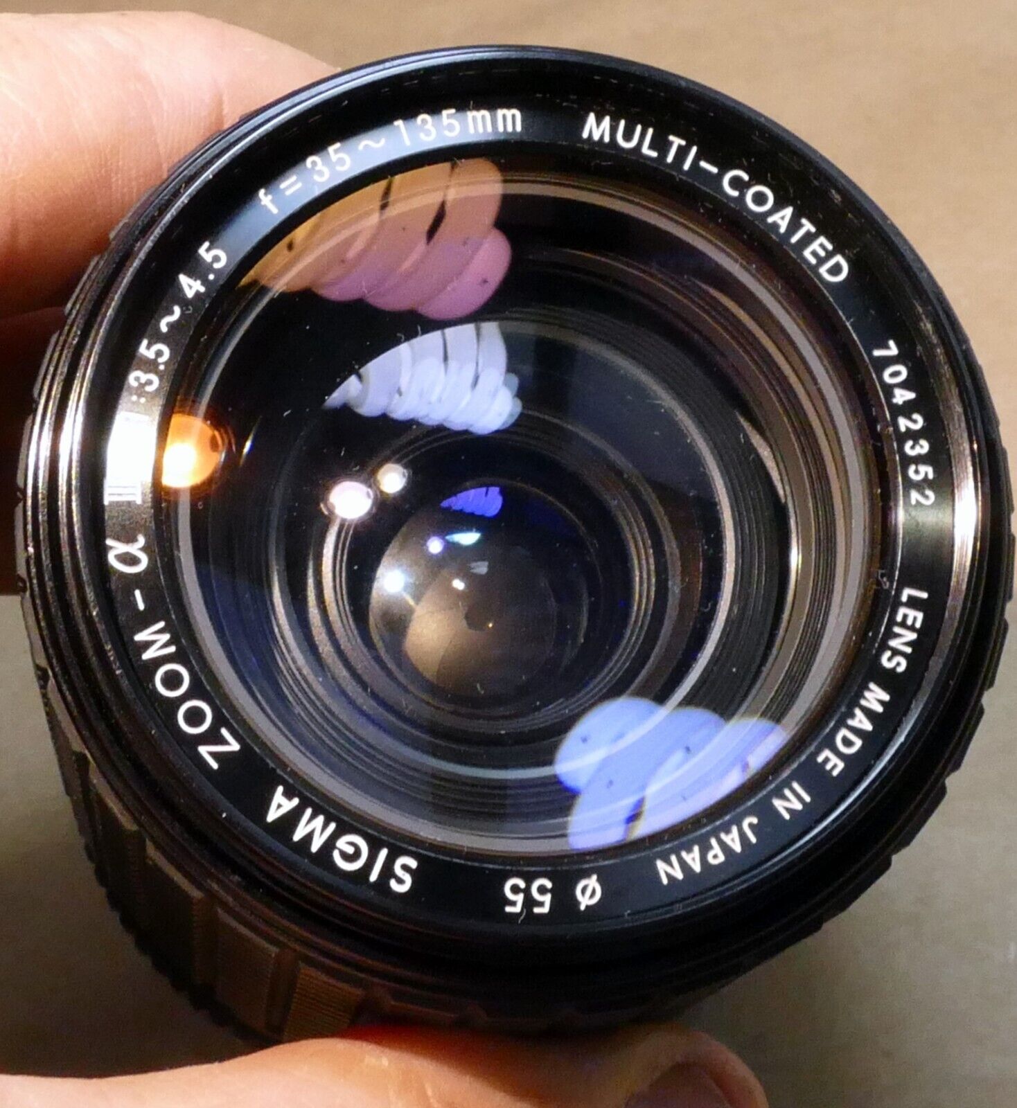 Sigma 35-135mm f3.5-4.5 MD Lens for Minolta - Parts or Repair W/ Haze NOT WORKIN