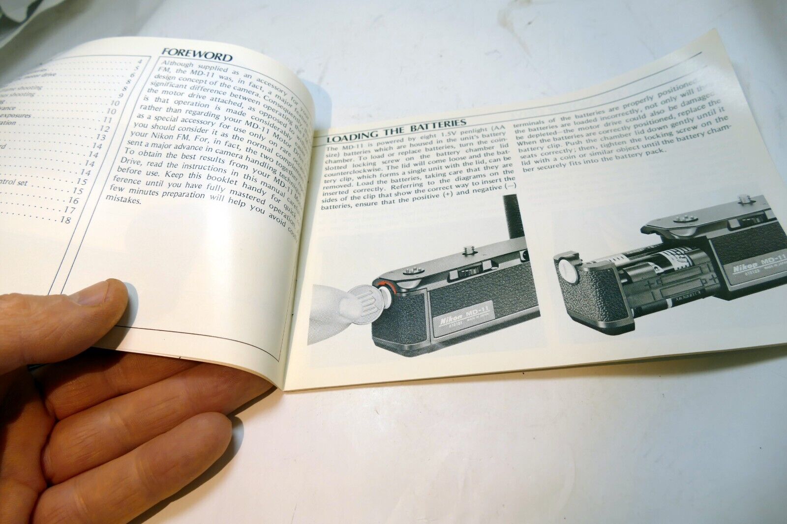 Nikon MD-11 Motor Drive Winder  Instructions manual guide English EN - vintage