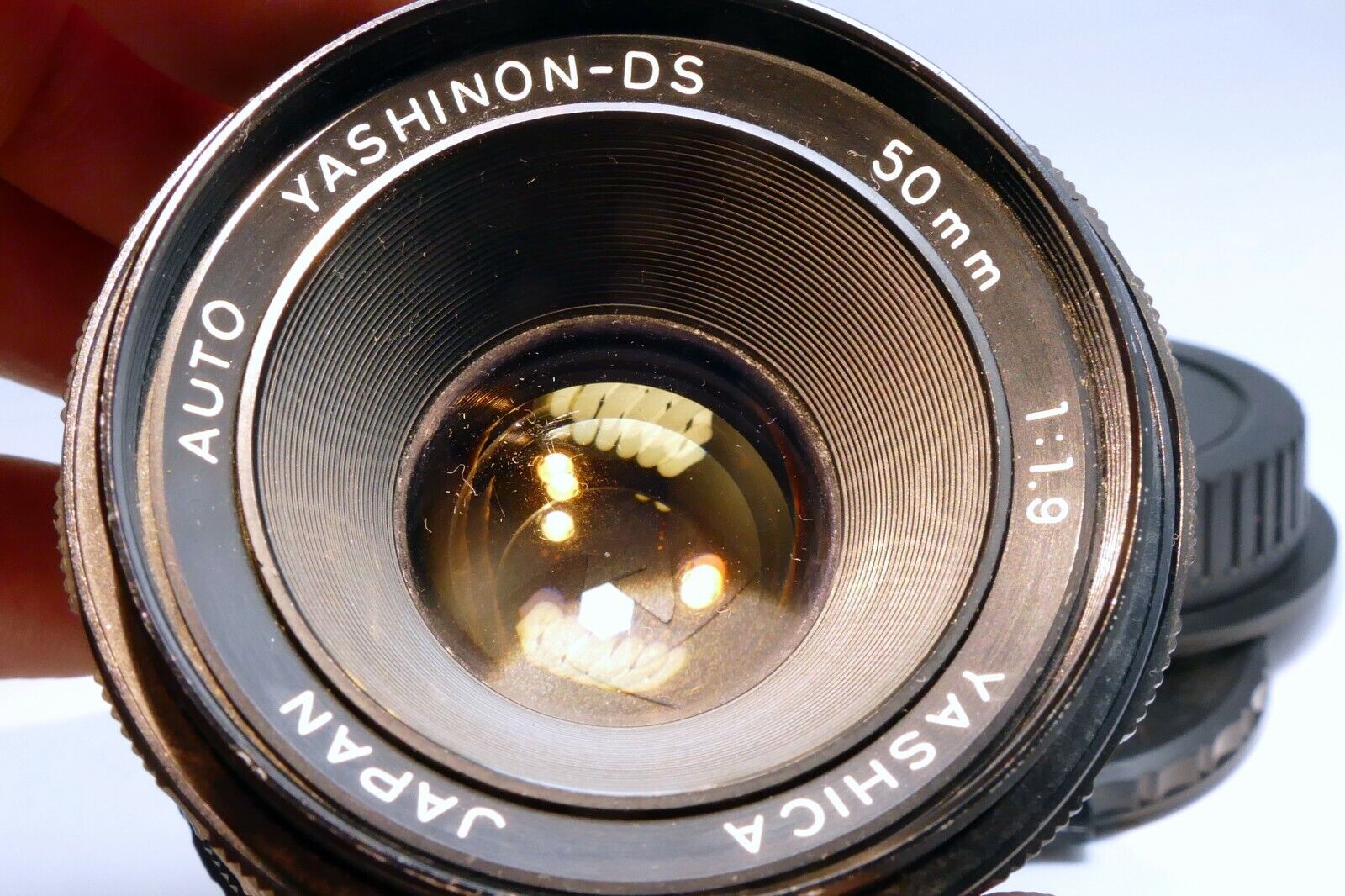 Yashica 50mm f1.9 M42 Lens adapted to Canon EOS EF SLR cameras T7i T8i 90D 80D