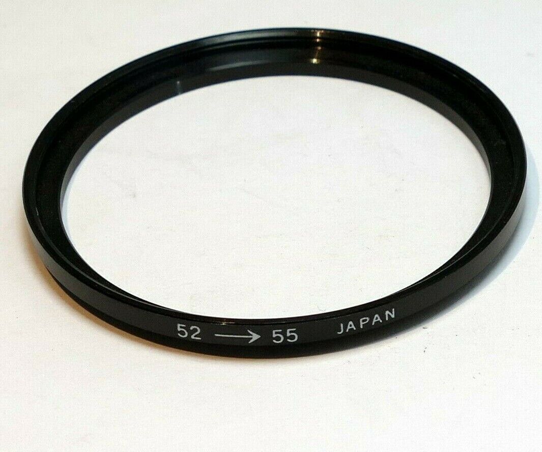 52mm to 55mm Metal Ring for lens male to female threads step -up made in Japan