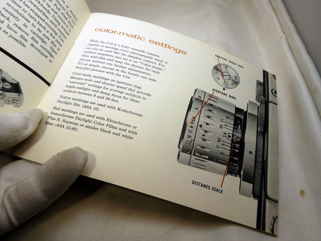 Argus C-44 rangefinder  Camera Instructions Guide Manual English