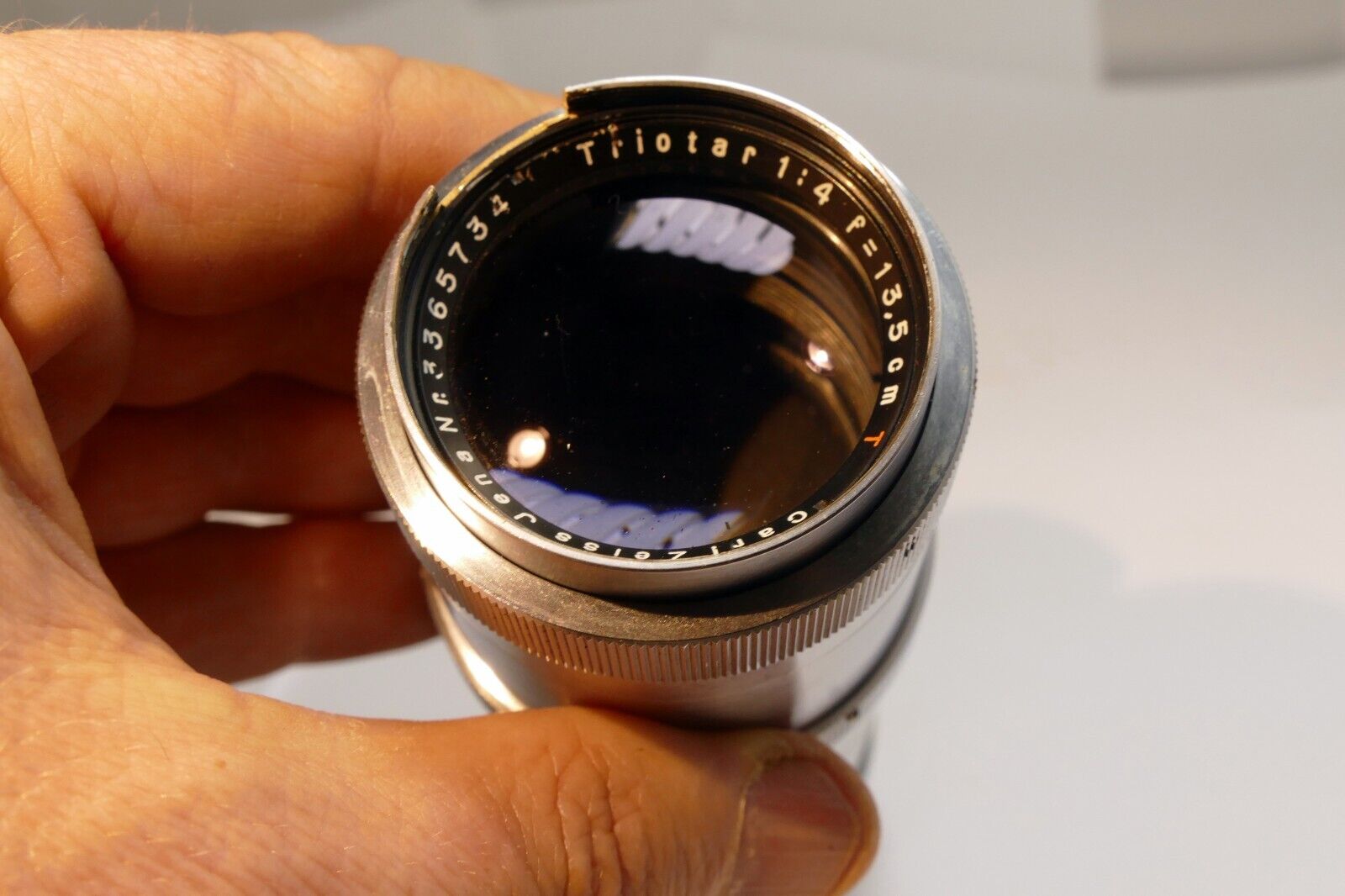 Carl Zeiss Jenna Triotar 13.5cm  f4 T  Lens Exakta mount - AS IS Parts or Repair