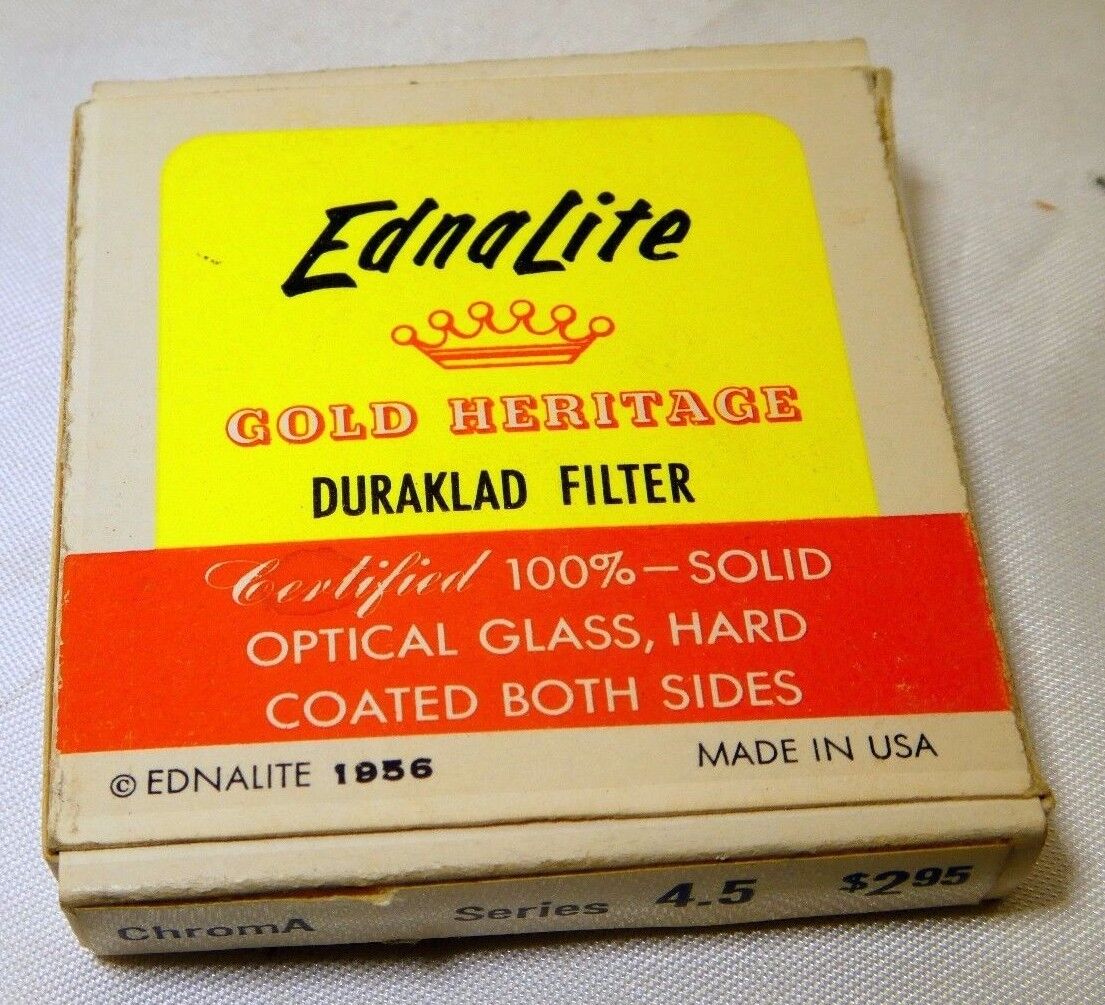 Empty Box for Ednalite series 4.5 Chrome A Lens Filter Drop in vintage