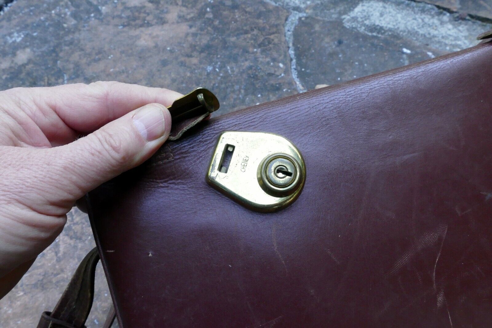 Cheney Genuine Leather Hard Case Camera antique messenger bag made in England