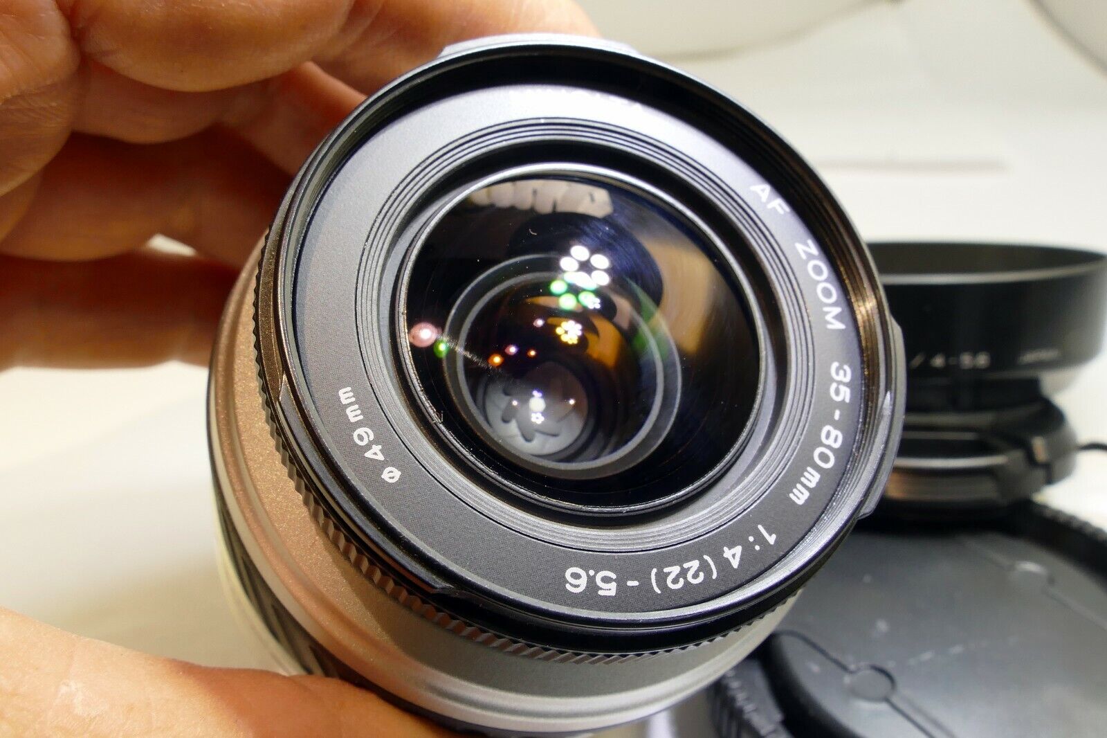 Minolta 35-80mm f4-5.6 Lens For α37 α58 α68 Alpha auto focus w/ caps hood