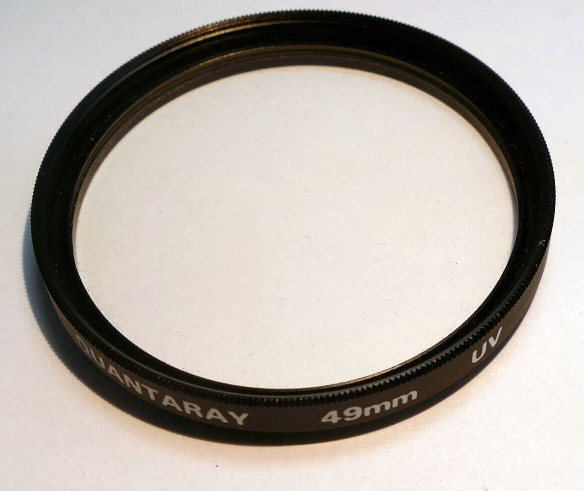 Quantaray 49mm Lens Filter UV threaded screw in type made in Japan