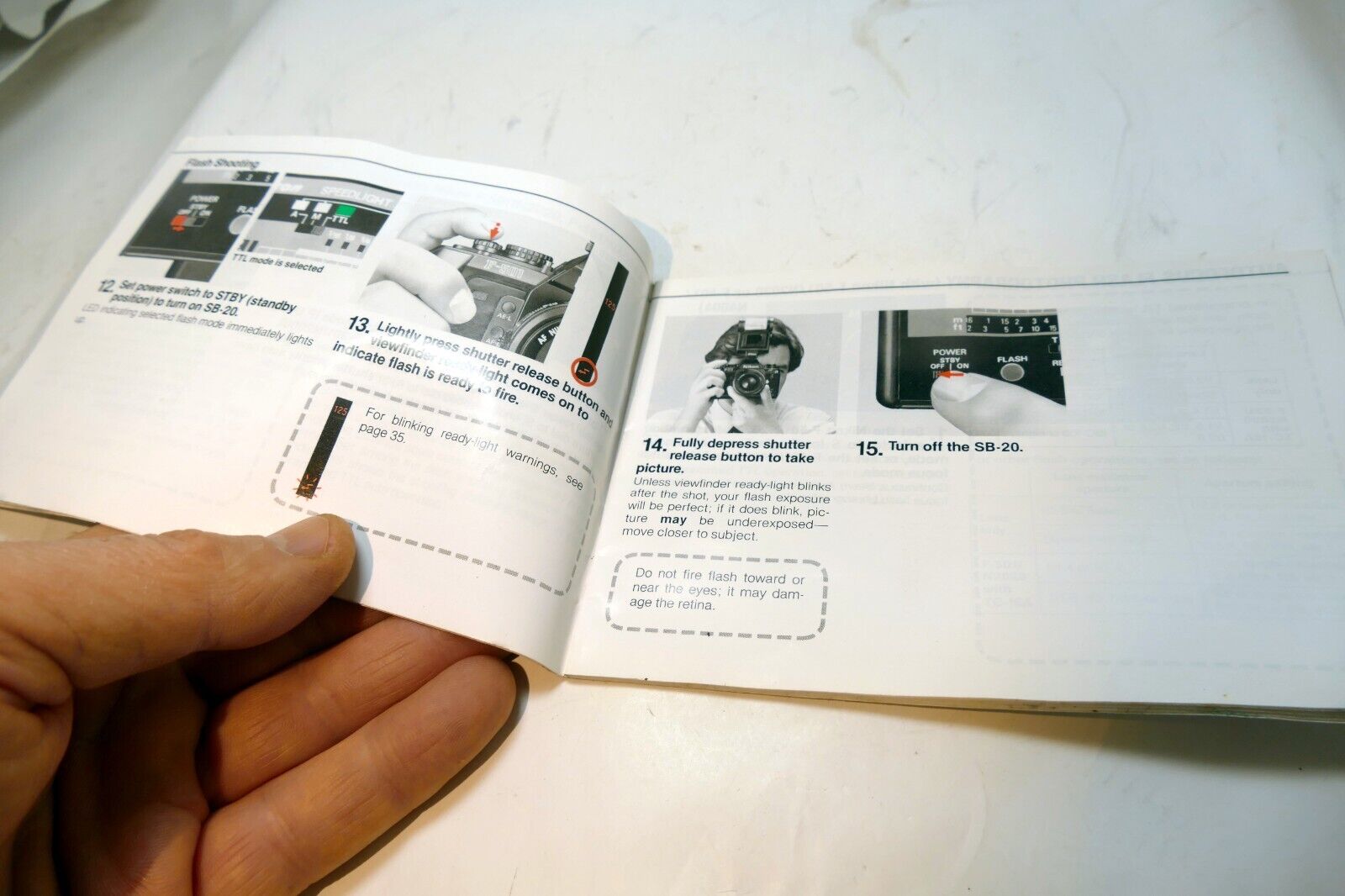 Nikon SB-20 Speedlight Flash Instructions manual guide English EN - vintage