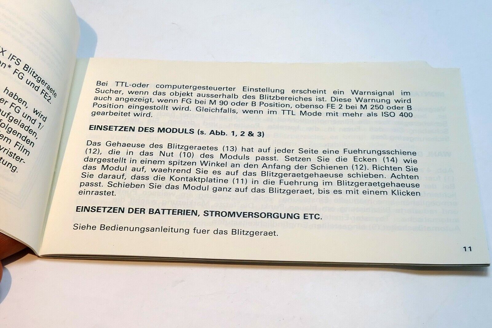 Hanimex IFS HN2 Dedicated Module flash Instruction Guide for Nikon FG FE2