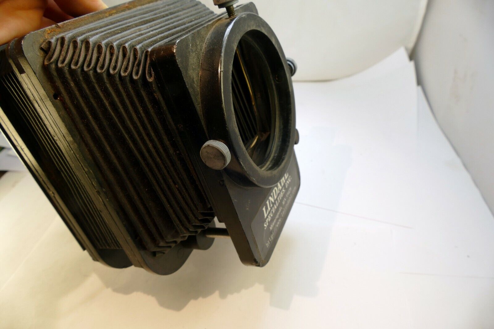 Lindahl Bellows lens Hood 43.1230 Professional Vignetter System set 4.5" filter