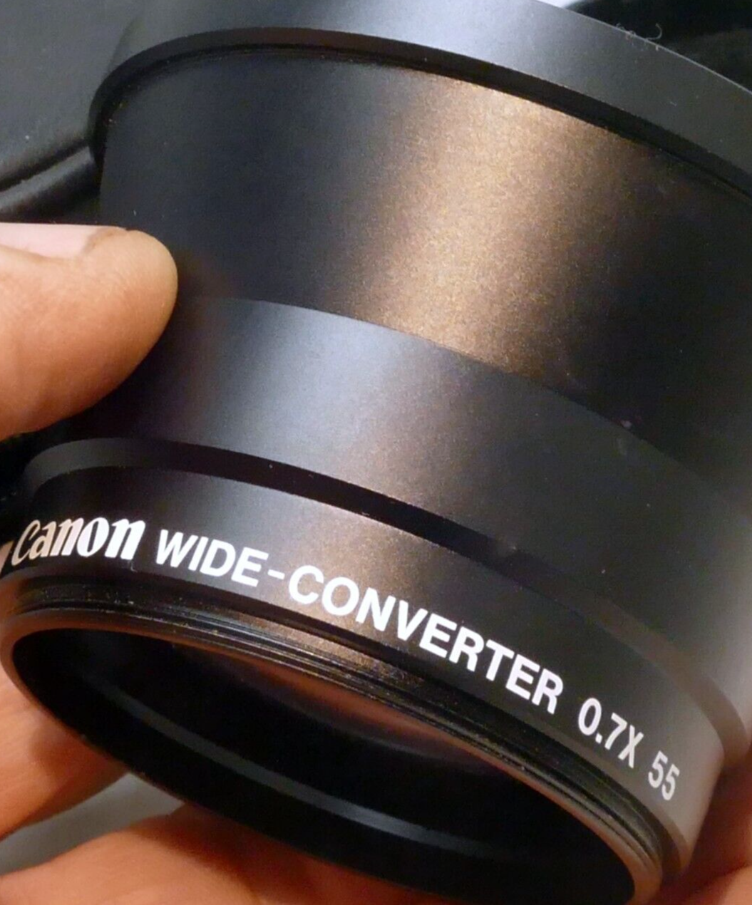 CANON Wide-Converter Lens 0.7 X 55 55mm rim - with haze, needs cleaning - AS IS