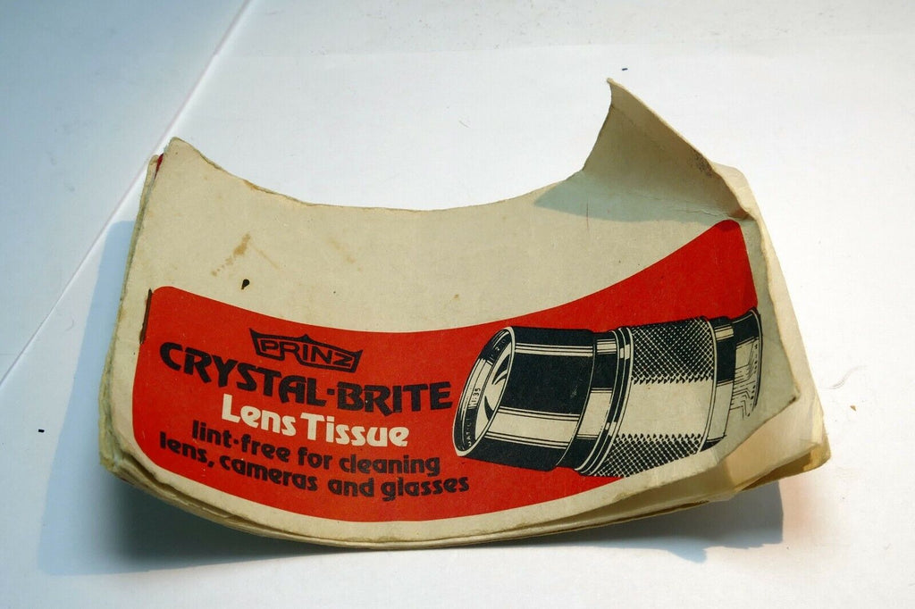Prinz Camera Lens Cleaning Tissue Paper vintage 1980's Crystal-Bright Lint Free