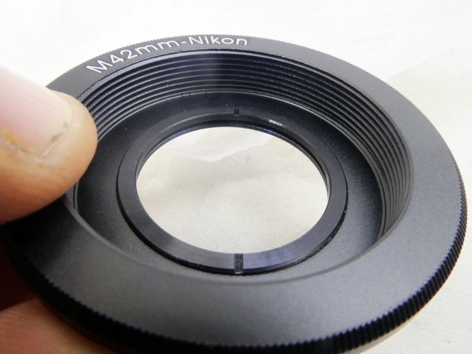 M42 Pentax screw mount Lens to Nikon F Ai-s Camera adapter Ring w Glass Infinity