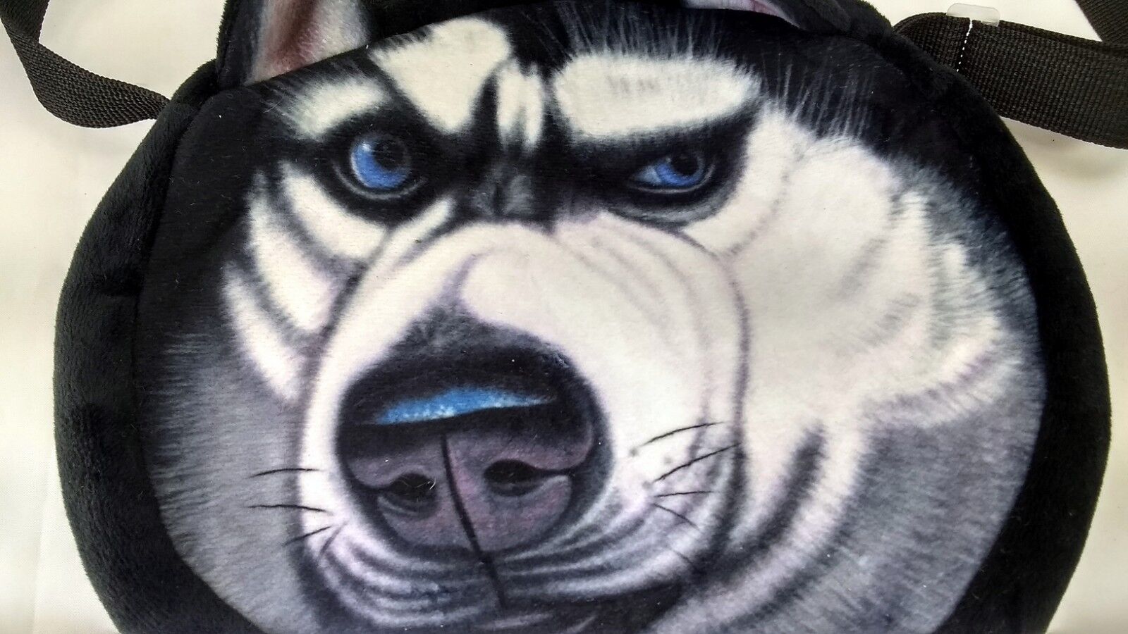 Husky Dog Themed Purse Handbag Cloth Soft Case With shoulder strap kids