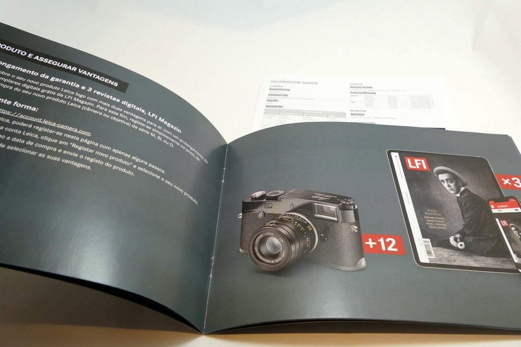 Leica M11 Camera  Information warranty guide 20200 black