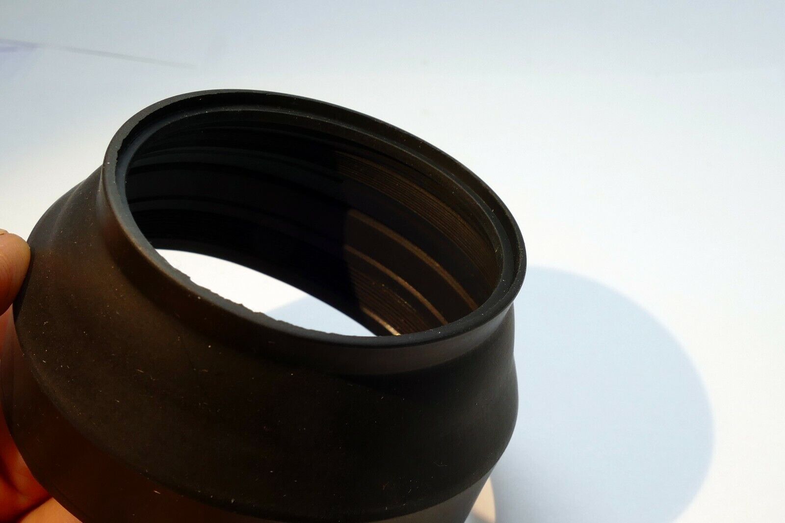 Rubber Lens Hood Shade collapsible (missing threaded ring) - parts