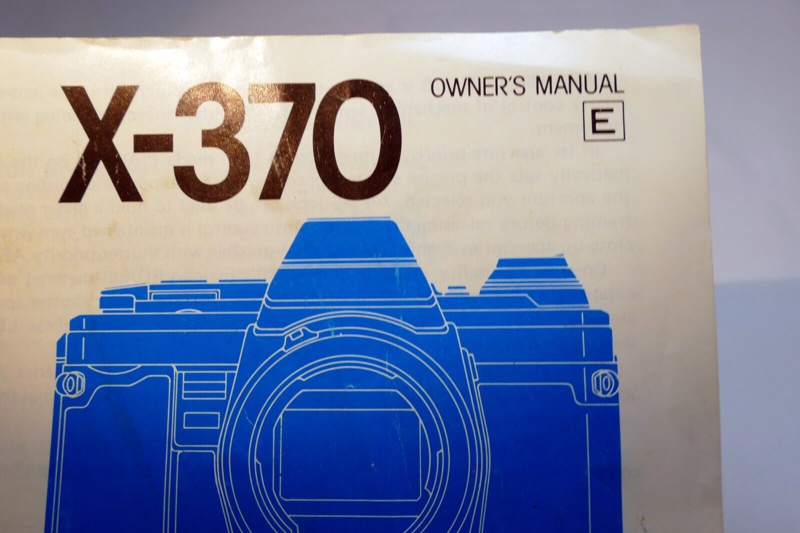 Minolta X370 Camera X-370 Instruction Owners Manual  Guide English E