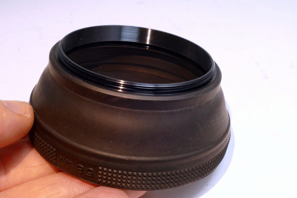 58mm Rubber  Lens Hood Shade Double threaded for 57mm f1.4