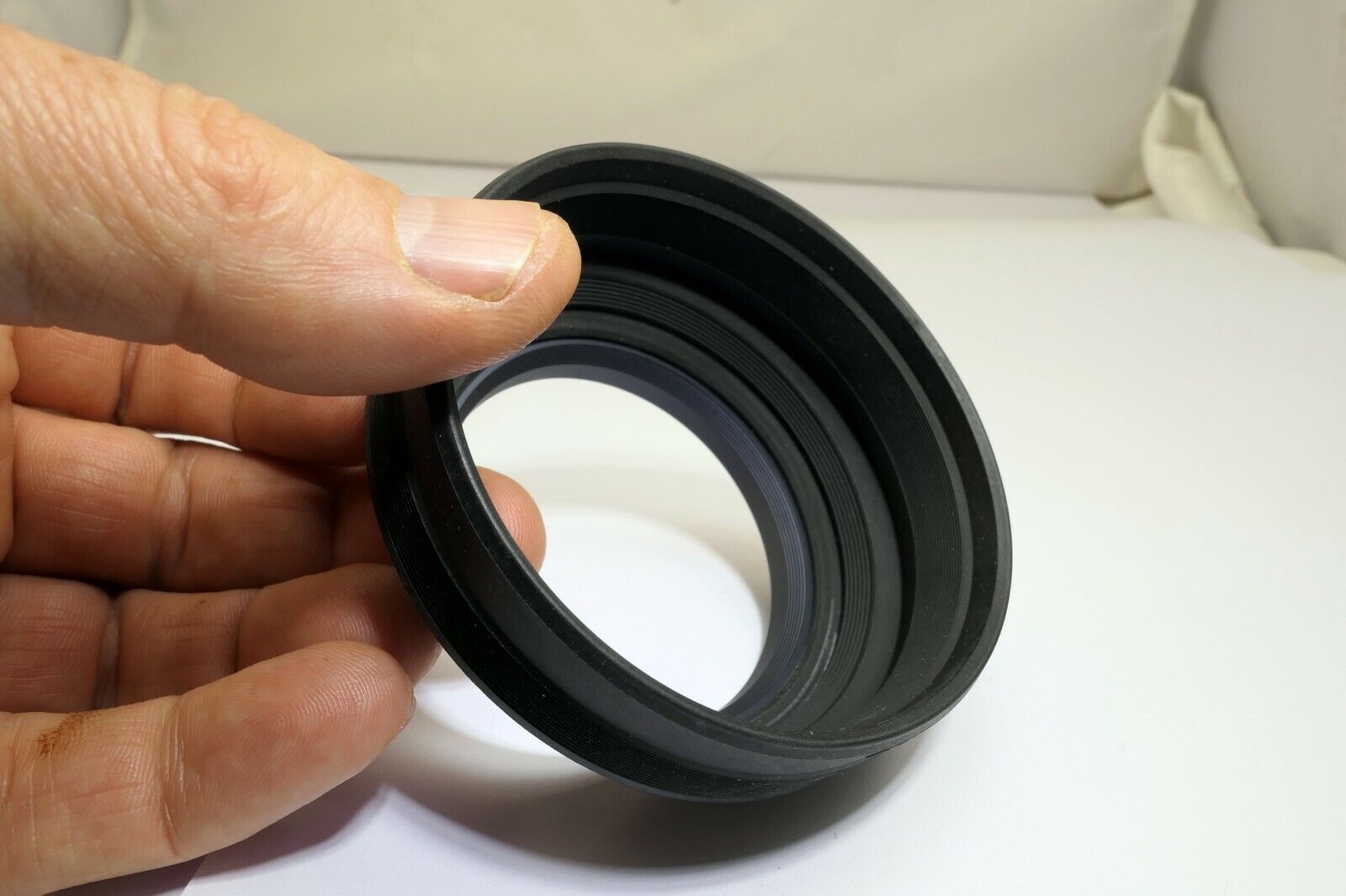 HOYA 55mm Lens Hood Shade Rubber double threaded 3-way collapsible
