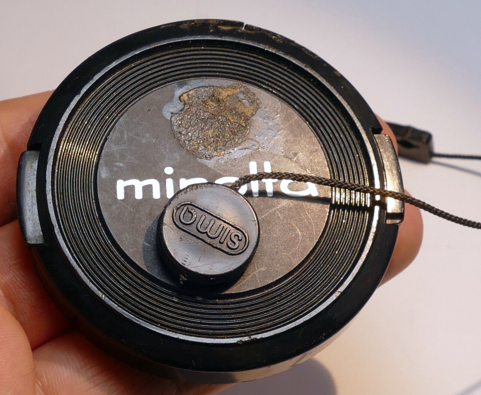 Minolta 55mm Lens Cap for 50mm f1.4 f1.7 Rokkor XG - damaged - EOM Genuine