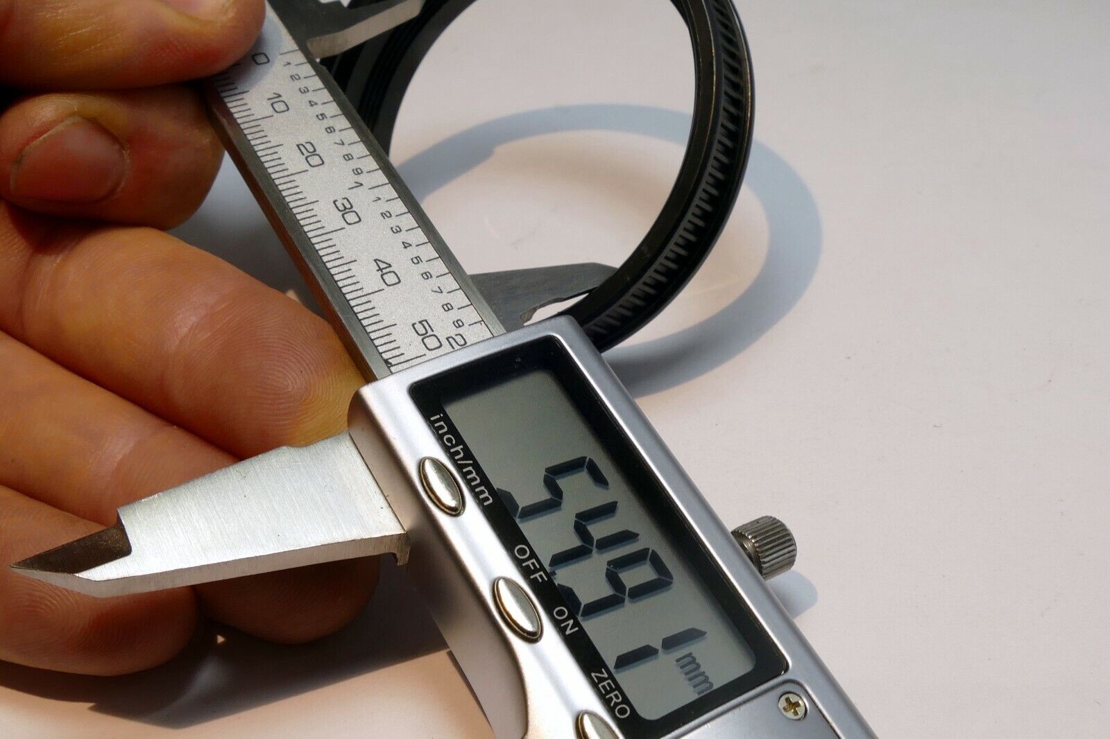 56mm to 56mm Filter ring adapter screw in threaded male to female Plastic