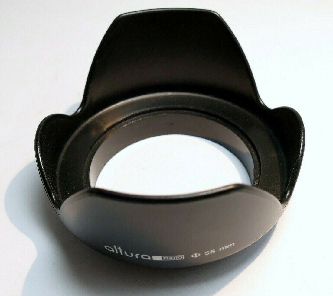 58mm LENS Hood Shade screw in petal plastic single threaded for 18-55mm IS EF-S