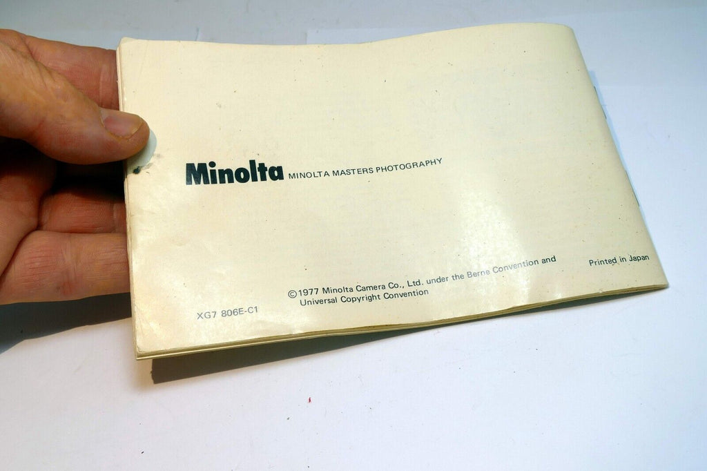 Minolta XG-7 camera User Guide Owner Manual English  En