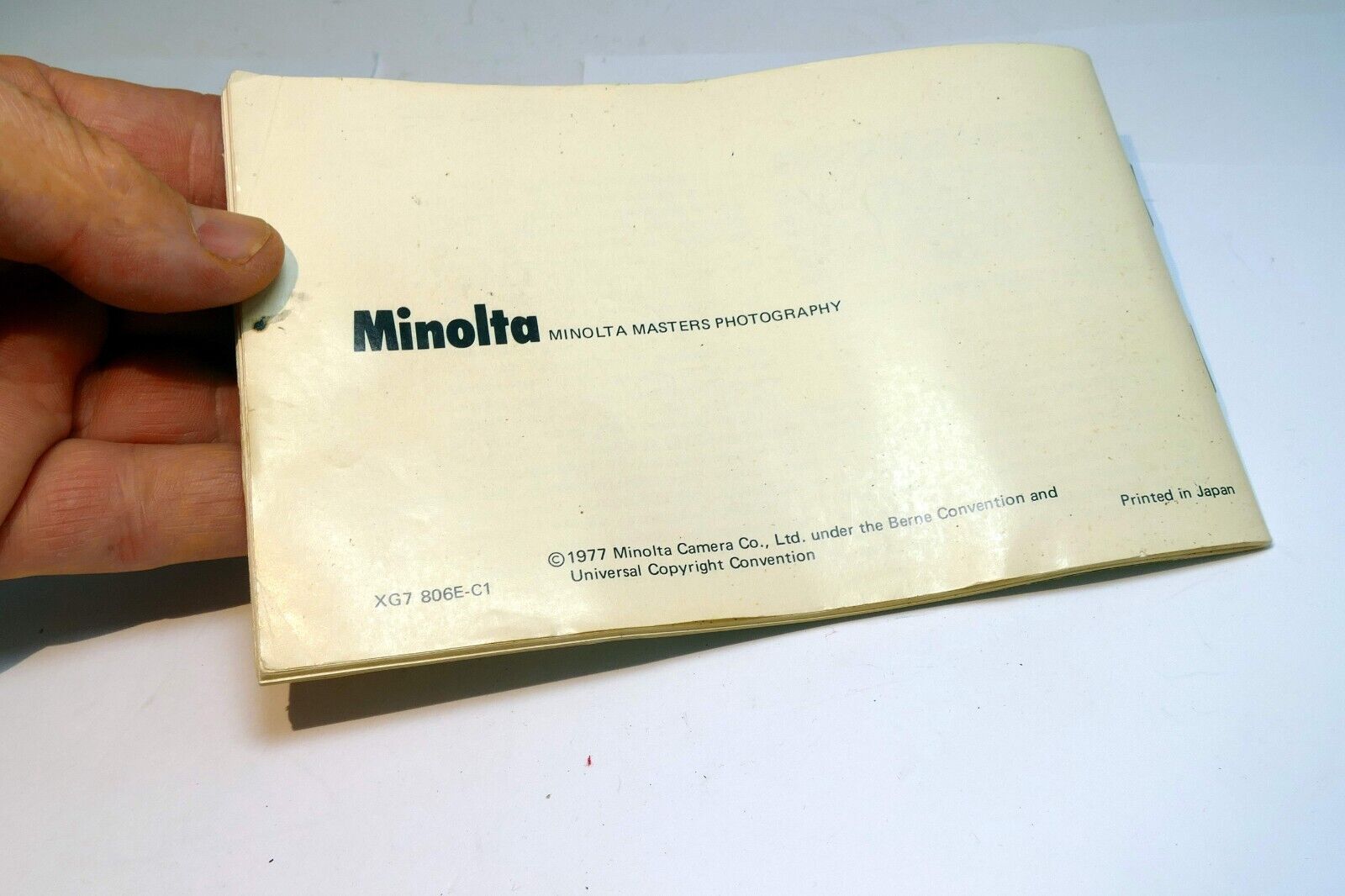 Minolta XG-7 camera User Guide Owner Manual English  En