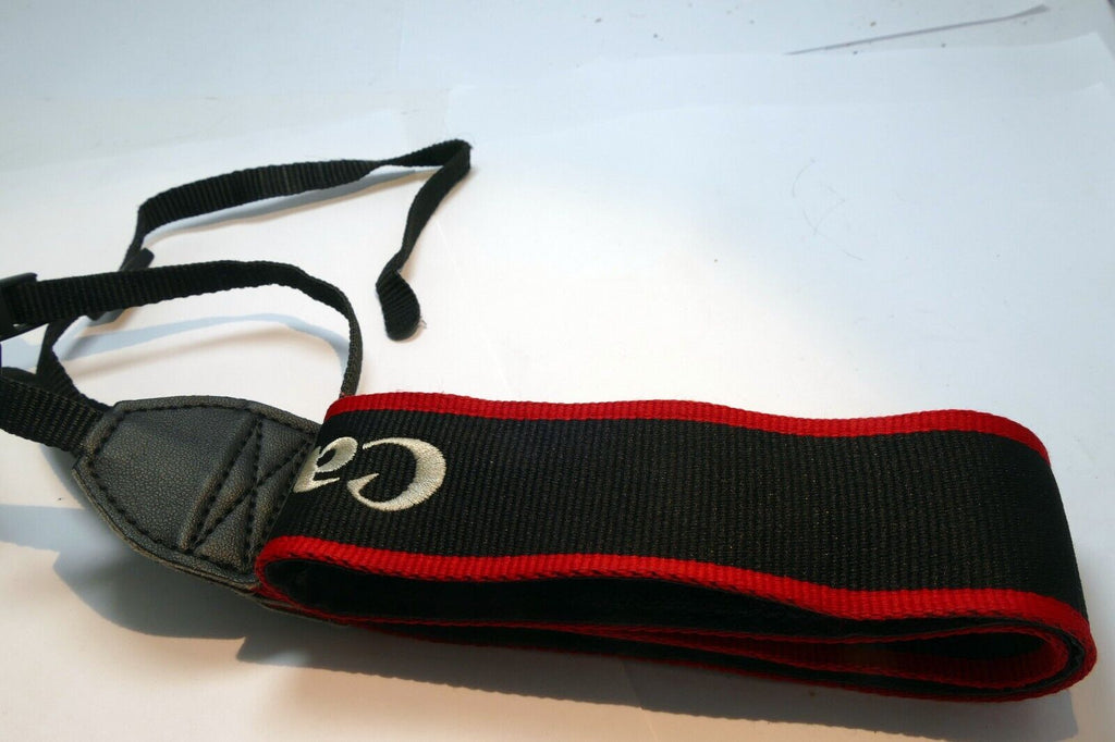 Canon EOS 70D Camera Shoulder Neck Strap Black-Red  -  Genuine OEM