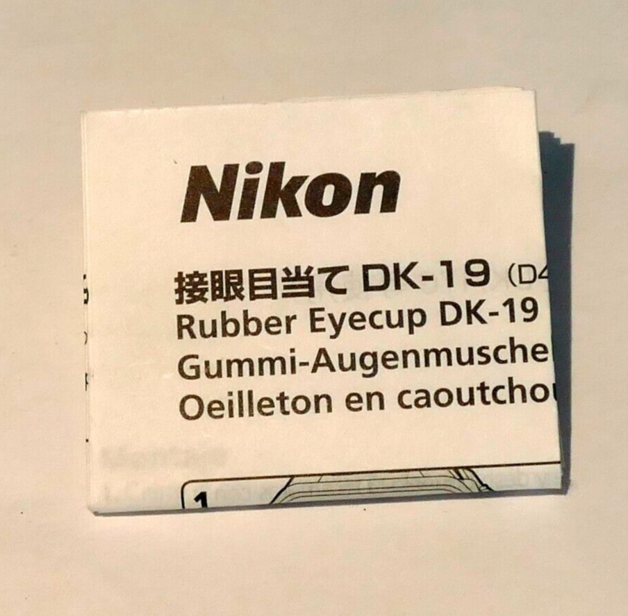 Nikon DK-19 eye cup rubber Instruction Guide owner's manual EN SP GR FR