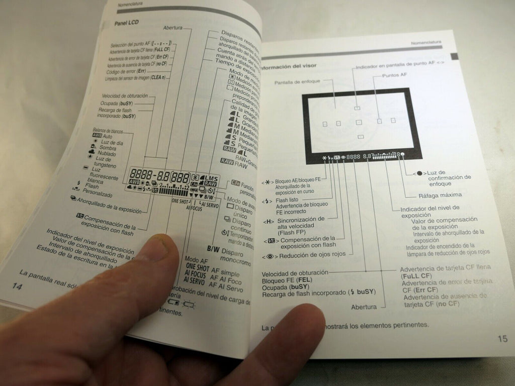 Canon EOS Rebel XT 350D camera Instrucciones Manual Guide ES Espanol