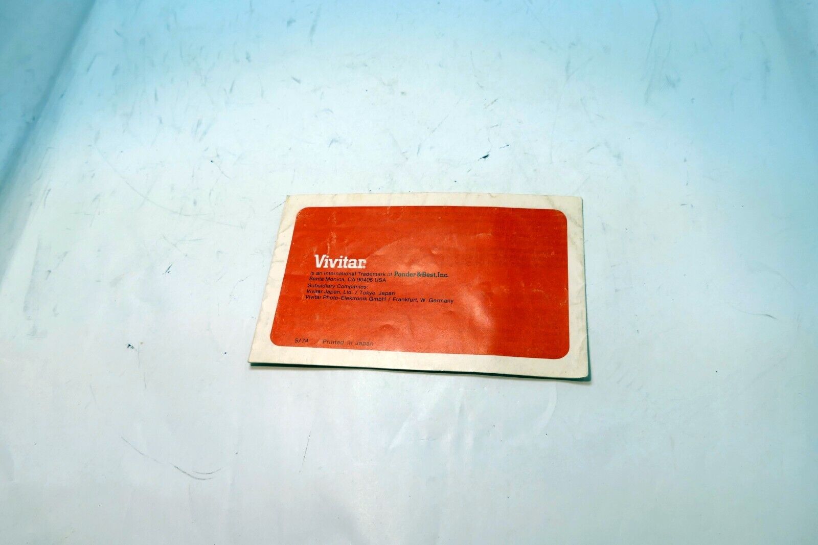 Vivitar 2X Auto Teleconverter lens Instructions  guide manual English EN