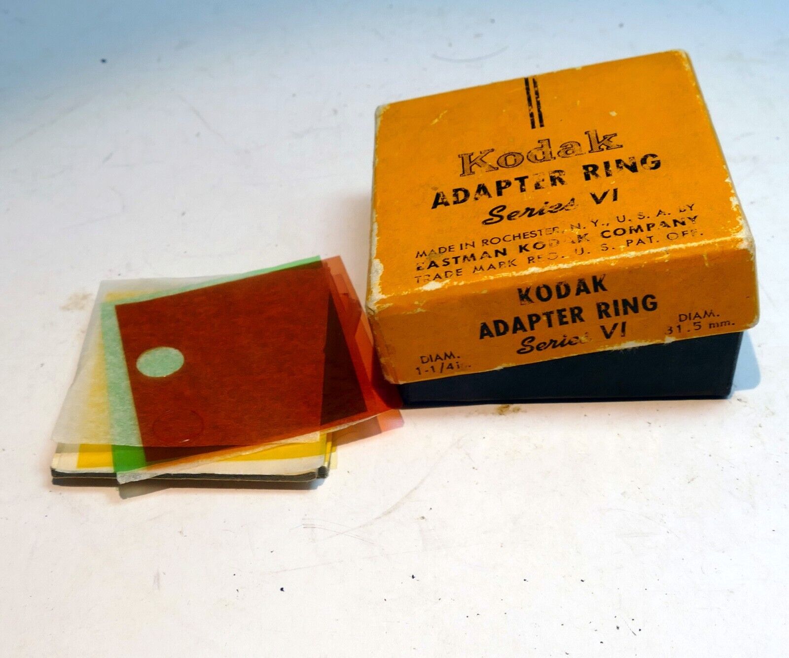 1X1" Kodak Gelatin Filter for series V  filters Yellow Green Orange
