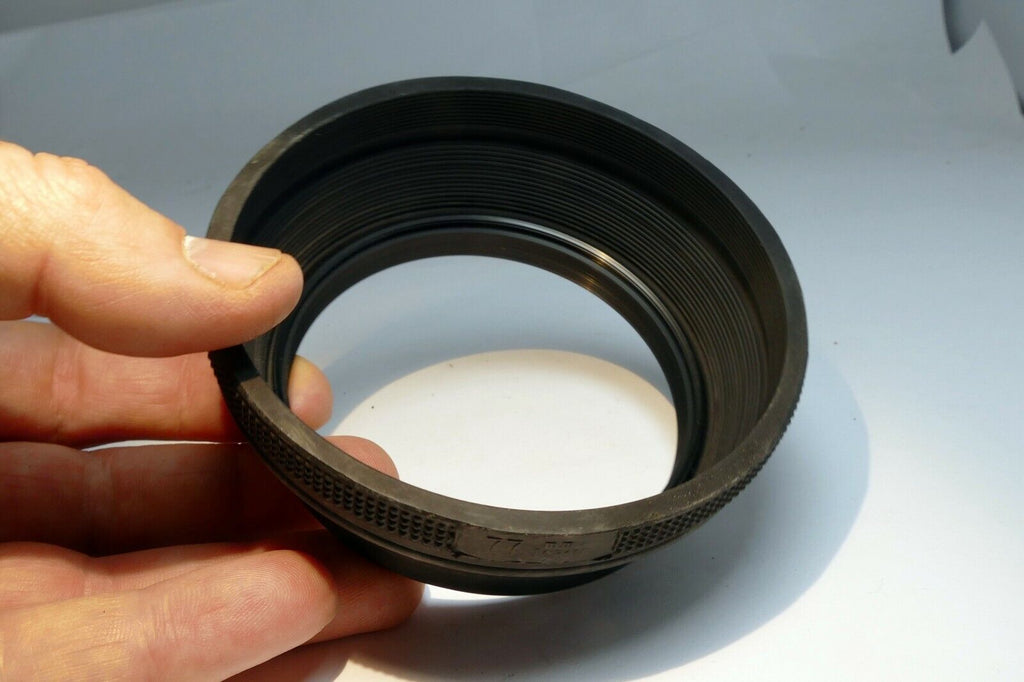 77mm rubber Lens Hood Shade screw in double  threaded