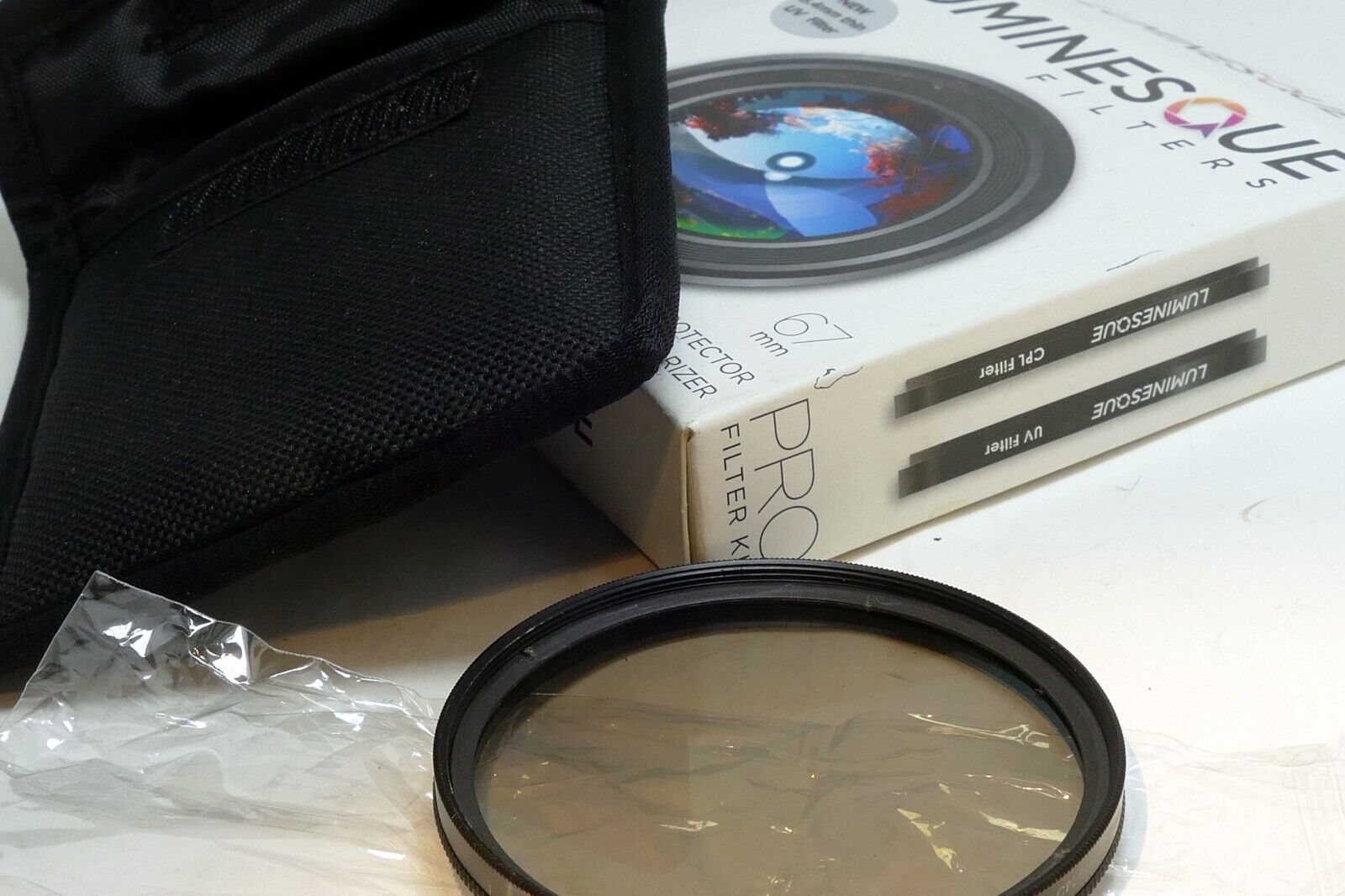 Luminesque 67mm Filter C-PL Circular Polarizer with soft case wallet