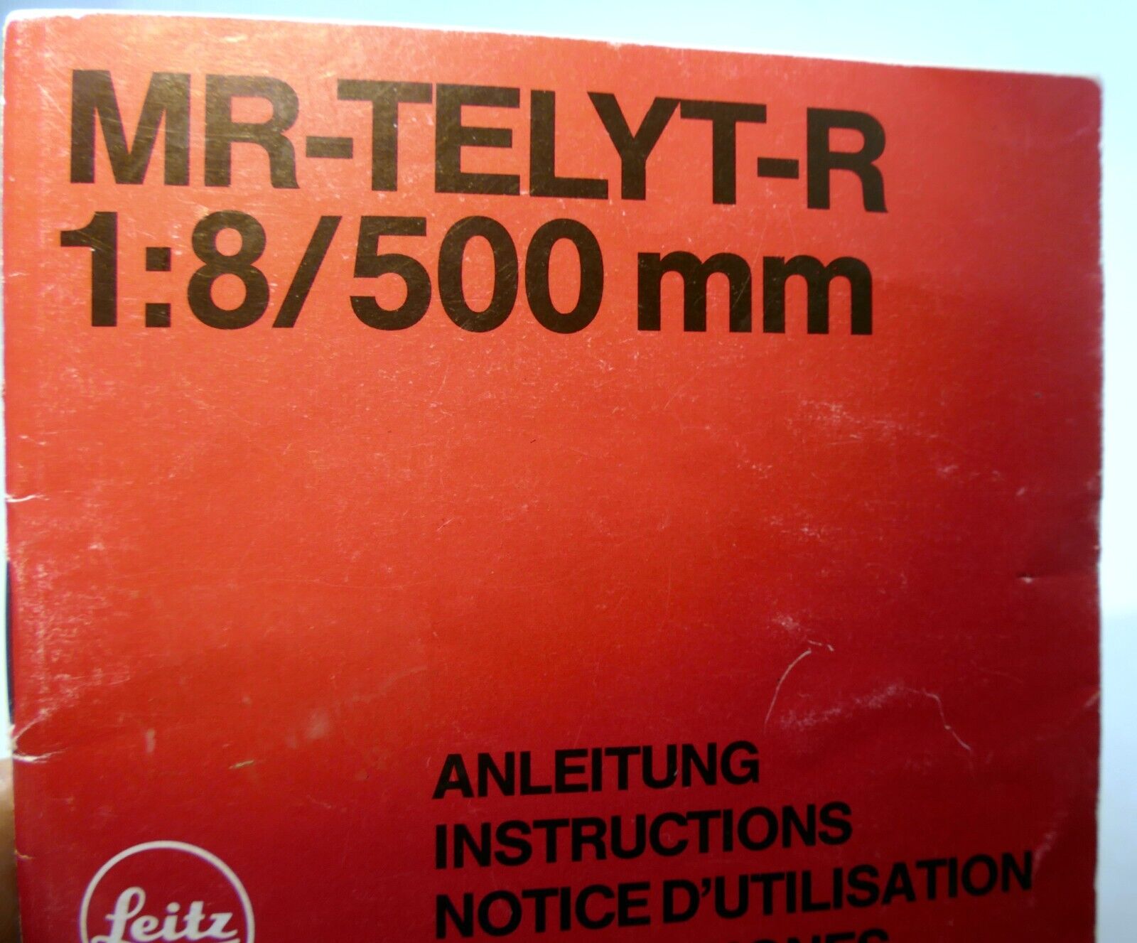 Leica MR-Telyt-R 500mm f8 Lens instruction Guide Book EN GR SP FR