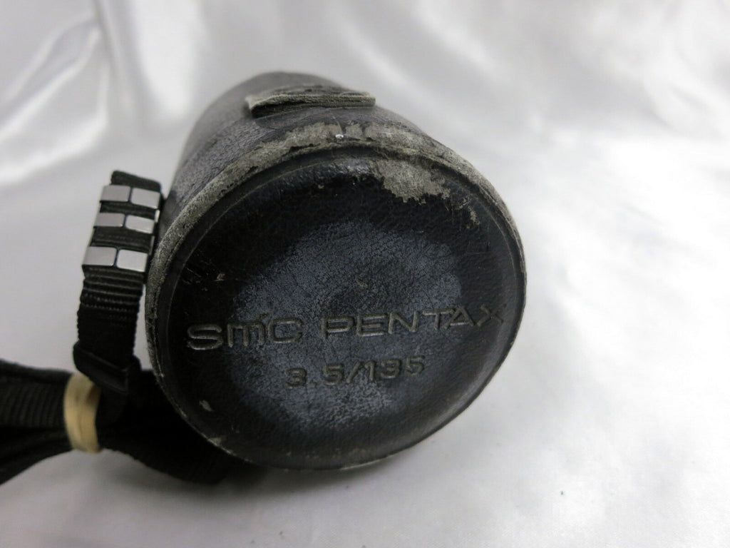 SMC Pentax-M 3.5/ 135mm  Black Leather Camera Lens Case & strap - Japan  S201029