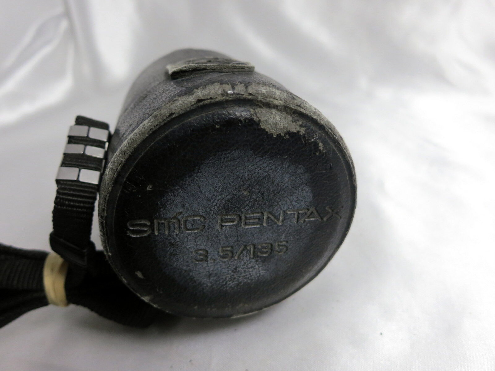 SMC Pentax-M 3.5/ 135mm  Black Leather Camera Lens Case & strap - Japan  S201029