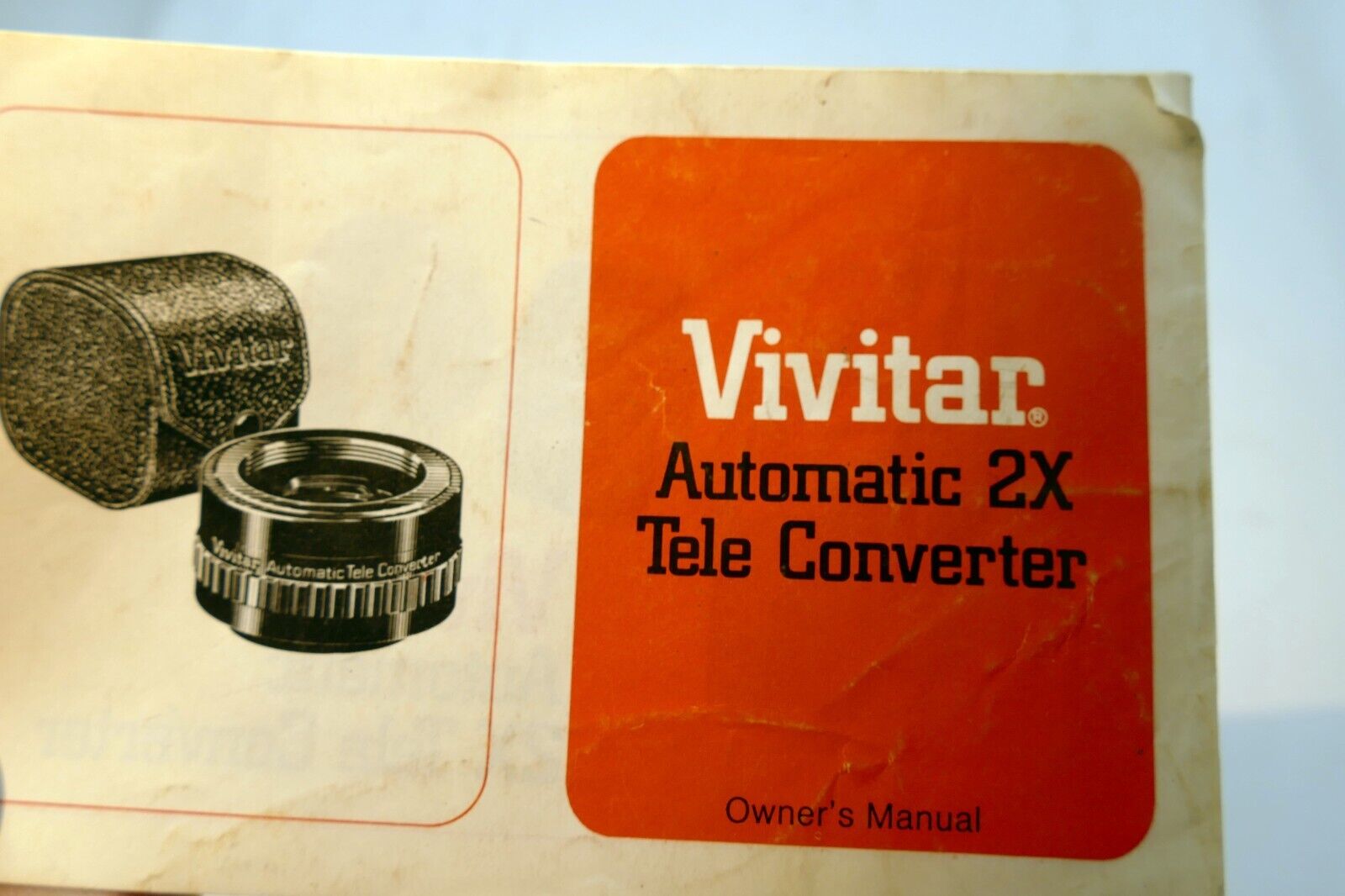 Vivitar 2X Auto Teleconverter lens Instructions  guide manual English EN