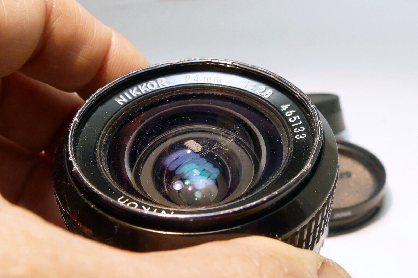 Nikon 24mm f2.8 Ai Lens prime Wide angle with fungus webbing inside - AS IS read