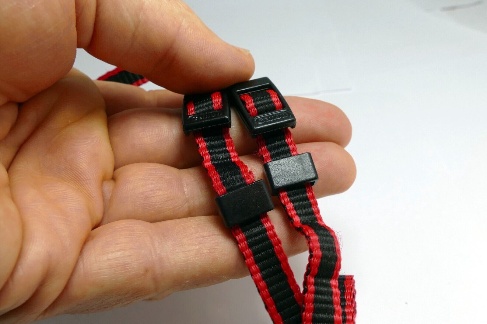 Canon EOS SLR Digital Camera Neck Shoulder Strap Red-Black Strip - Genuine OEM