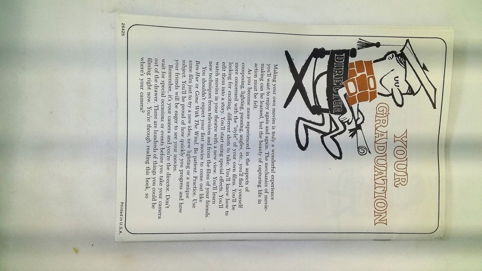 Bell & Howell Super 8 Camera Guide Book English composition background angles