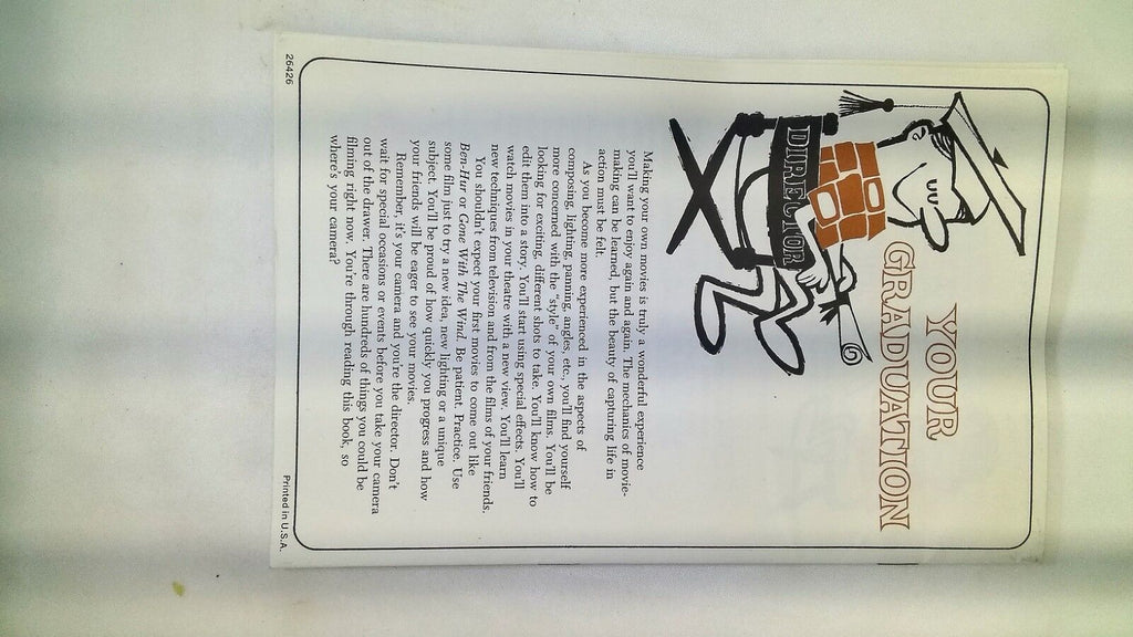 Bell & Howell Super 8 Camera Guide Book English composition background angles