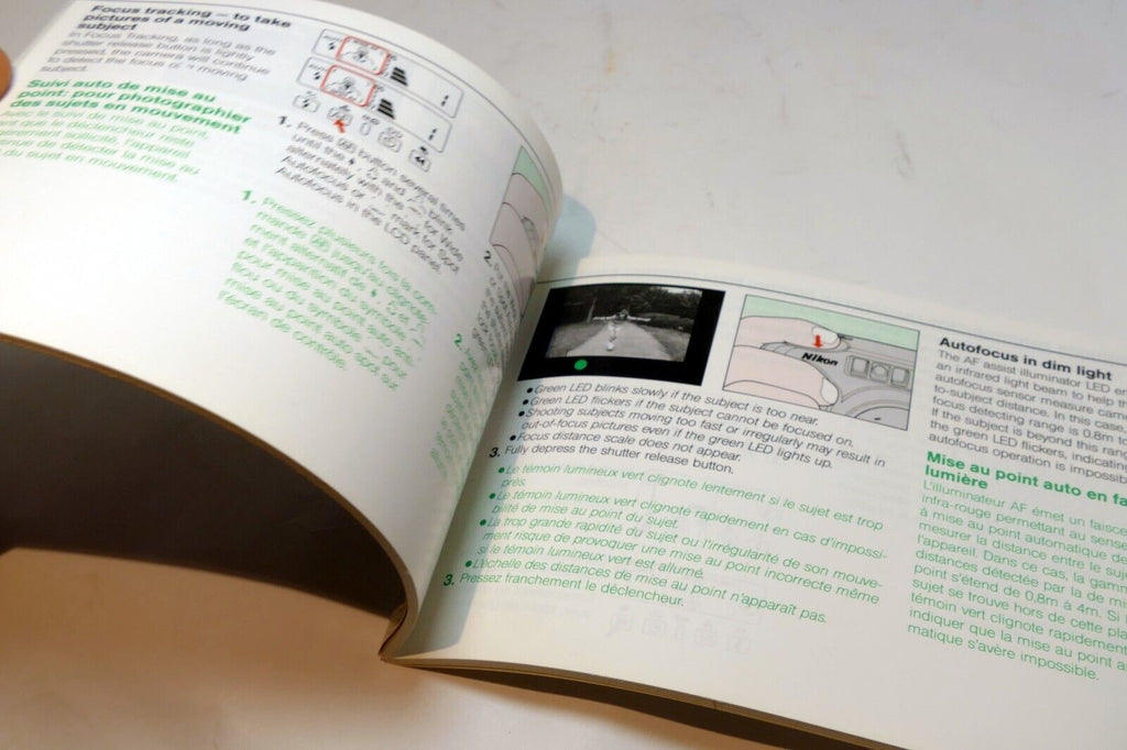 Nikon Zoom Touch 800 Film camera manual  Instruction Guide E English French Fr